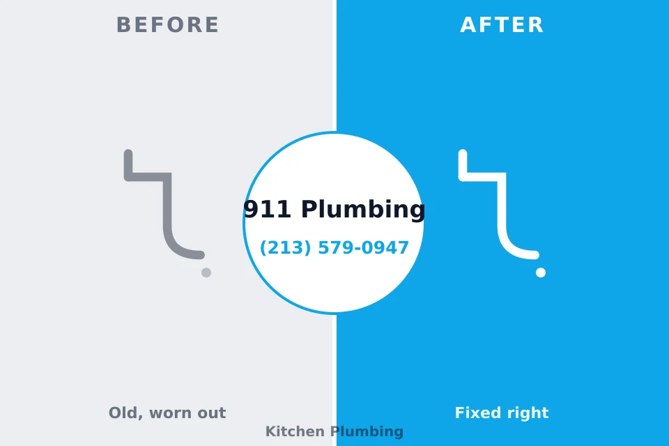 Before and after: plumbing repair Hawaiian Gardens, CA
